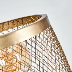 Luminaires Scandinaves-hofstein Lampe de table Tomaca Laiton, Écru, 1 lumière