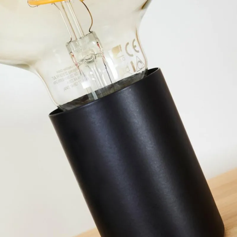 Style Boho-Chic-hofstein Lampe de table Torreglia Brun, Noir, 1 lumière