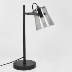 Suspension Verre Fumé-hofstein Lampe de table Trajouca Noir, 1 lumière