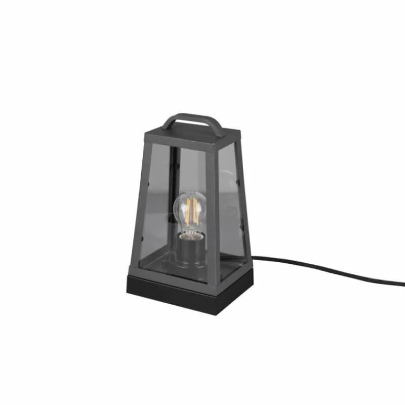 Lampes Vintages & Rétros-Luminaires Trio Lampe de table Trio Arkansas Anthracite, 1 lumière