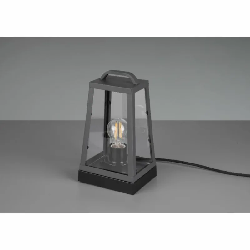 Lampes Vintages & Rétros-Luminaires Trio Lampe de table Trio Arkansas Anthracite, 1 lumière