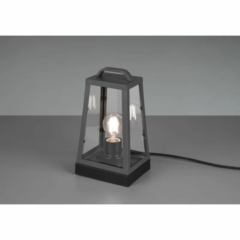 Lampes Vintages & Rétros-Luminaires Trio Lampe de table Trio Arkansas Anthracite, 1 lumière