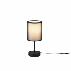 Lampes En Tissu-Luminaires Trio Lampe de table Trio Burton Noir, 1 lumière