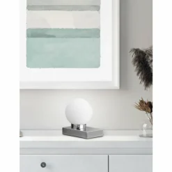 Luminaires Trio Lampe de table Trio Davi 2 Nickel mat, 1 lumière