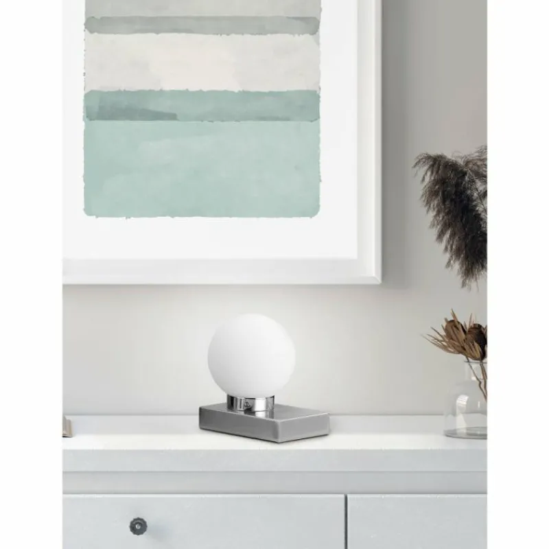 Luminaires Trio Lampe de table Trio Davi 2 Nickel mat, 1 lumière