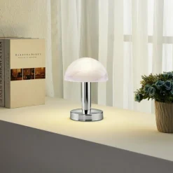 Luminaires Trio Lampe de table Trio Fynn 2 Aluminium, Chrome, 1 lumière