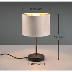 Luminaires Trio Lampe de table Trio JULIETA Noir, 1 lumière* Lampes À Poser