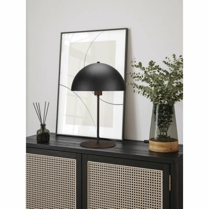 Lampes Dorées-Luminaires Trio Lampe de table Trio Nola Noir, 1 lumière