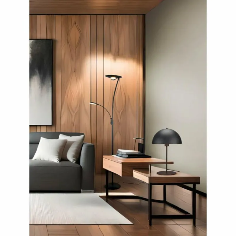 Lampes Dorées-Luminaires Trio Lampe de table Trio Nola Noir, 1 lumière