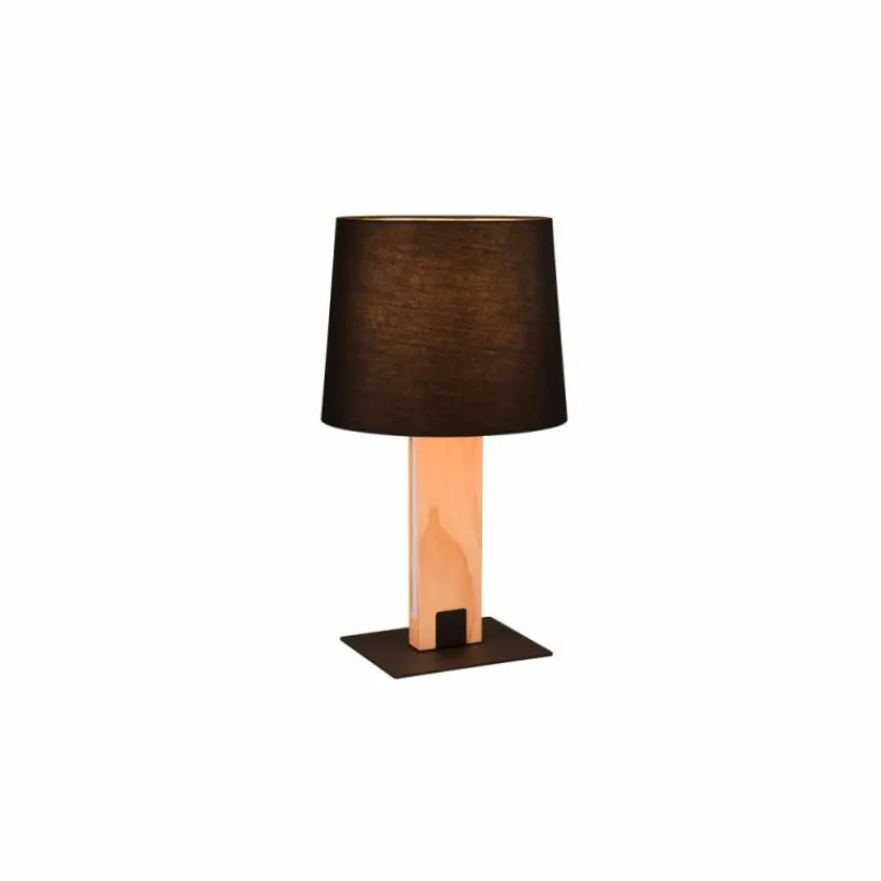 Lampes En Tissu-Luminaires Trio Lampe de table Trio RAHUL Noir, 2 lumières