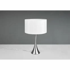 Lampes En Tissu-Luminaires Trio Lampe de table Trio Sabia Nickel mat, 1 lumière
