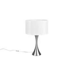 Lampes En Tissu-Luminaires Trio Lampe de table Trio Sabia Nickel mat, 1 lumière