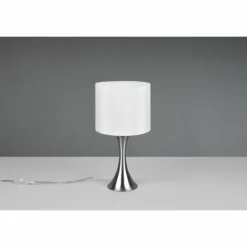 Lampes En Tissu-Luminaires Trio Lampe de table Trio Sabia Nickel mat, 1 lumière