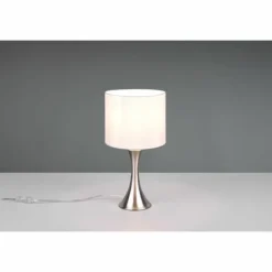 Lampes En Tissu-Luminaires Trio Lampe de table Trio Sabia Nickel mat, 1 lumière
