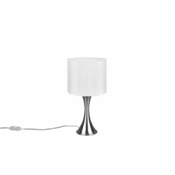 Lampes En Tissu-Luminaires Trio Lampe de table Trio Sabia Nickel mat, 1 lumière