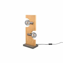 Lampes Vintages & Rétros-Luminaires Trio Lampe de table Trio Tailor Brun foncé, Écru, Nickel mat, 2 lumières