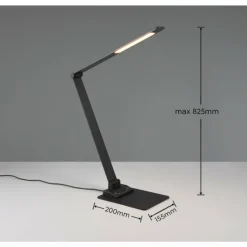 Luminaires Trio Lampe de table Trio TRAVIS LED Noir, 1 lumière* Éclairage Led