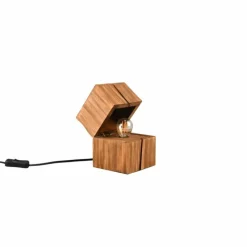Lampes En Bois-Luminaires Trio Lampe de table Trio TREASURE LED Bois clair, 1 lumière