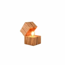 Lampes En Bois-Luminaires Trio Lampe de table Trio TREASURE LED Bois clair, 1 lumière