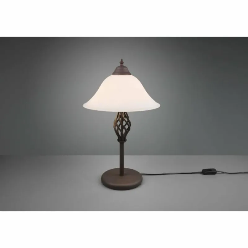 Luminaires Trio Lampe de table Trio-Leuchten Rustica Rouille, 2 lumières