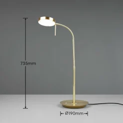 Luminaires Trio Lampe de table Trio-Leuchten Monza LED Laiton, 1 lumière* Éclairage Led