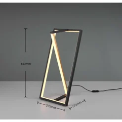 Luminaires Trio Lampe de table Trio-Leuchten Edge LED Noir, 1 lumière* Lampes À Poser