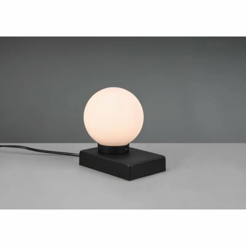 Luminaires Trio Lampe de table Trio-Leuchten Davi Noir, 1 lumière