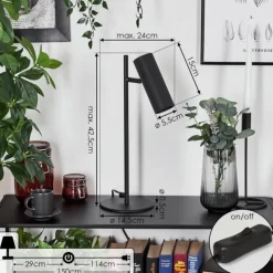 Luminaires Scandinaves-hofstein Lampe de table Trutielle Noir, 1 lumière