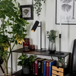 Luminaires Scandinaves-hofstein Lampe de table Trutielle Noir, 1 lumière