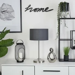 Lampes En Tissu-hofstein Lampe de table Tveid Nickel mat, 1 lumière