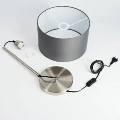 Lampes En Tissu-hofstein Lampe de table Tveid Nickel mat, 1 lumière