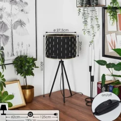 Lampes En Tissu-hofstein Lampe de table Ubac Noir, 1 lumière