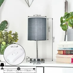 Lampes En Tissu-hofstein Lampe de table Varmo Chrome, 1 lumière