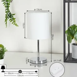 Lampes En Tissu-hofstein Lampe de table Varmo Chrome, 1 lumière