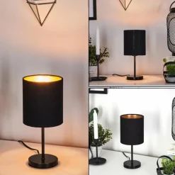 Lampes En Tissu-hofstein Lampe de table Varmo Noir, 1 lumière