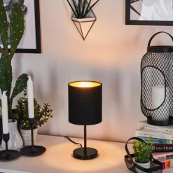 Lampes En Tissu-hofstein Lampe de table Varmo Noir, 1 lumière