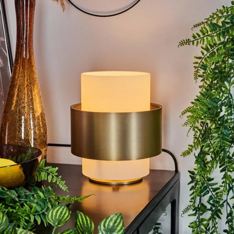 hofstein Lampe de table Vegreville Laiton, 1 lumière