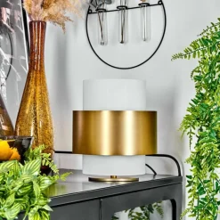 hofstein Lampe de table Vegreville Laiton, 1 lumière