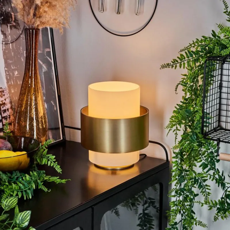 hofstein Lampe de table Vegreville Laiton, 1 lumière