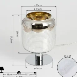 hofstein Lampe de table Verasara Chrome, 1 lumière