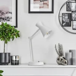 Luminaires Scandinaves-hofstein Lampe de table Vijes Blanc, 1 lumière