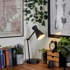 Luminaires Scandinaves-hofstein Lampe de table Vijes Noir, 1 lumière