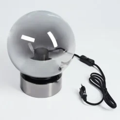 Suspension Verre Fumé-hofstein Lampe de table Vilmar Chrome, 1 lumière