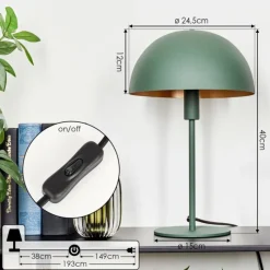 Luminaires Scandinaves-hofstein Lampe de table Vivian Vert, 1 lumière