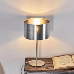 hofstein Lampe de table Volos Nickel mat, 1 lumière* Lampes À Poser
