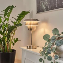 hofstein Lampe de table Wacissa Nickel mat, 1 lumière