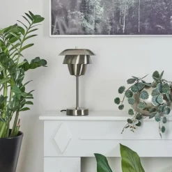 hofstein Lampe de table Wacissa Nickel mat, 1 lumière