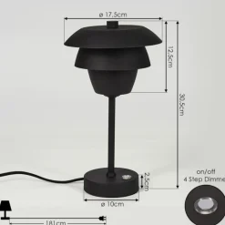 hofstein Lampe de table Wacissa Noir, 1 lumière, Changeur de couleurs* Lampes À Poser