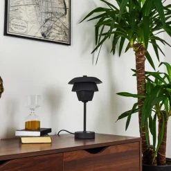 hofstein Lampe de table Wacissa Noir, 1 lumière, Changeur de couleurs* Lampes À Poser