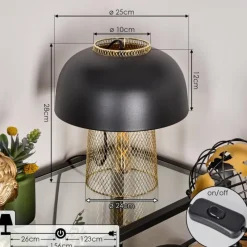 Lampes Dorées-hofstein Lampe de table Wambez Laiton, 1 lumière